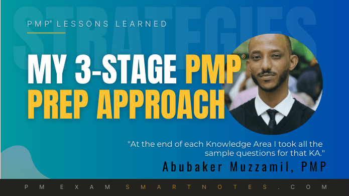 3-stage PMP prep approach Abubaker, PMP