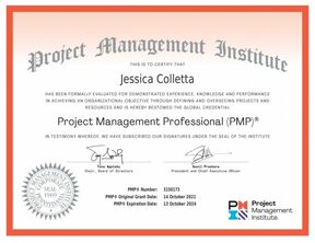 PMP Jessica PMP cert, with PMP exam mentor!