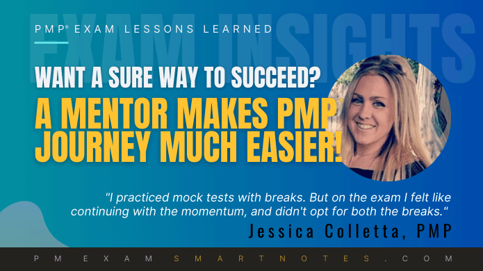 Jessica mentions why is it important to get PMP exam mentor