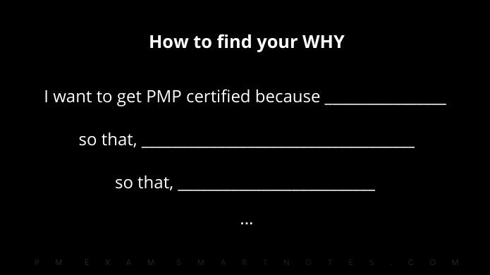 PMP mindset hack - find your WHY