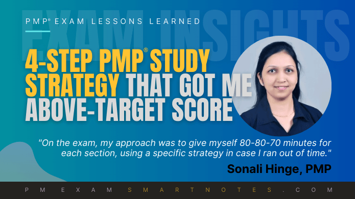 Strategy for PMP exam is the first step, says Sonali, in this interview.